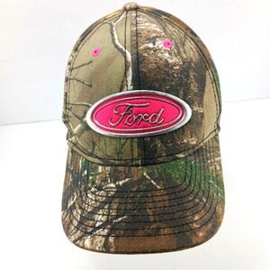Ford Women’s Trucker Hat Cap/Hat Mesh Front Logo Camouflage Outdoor Hook & Loop